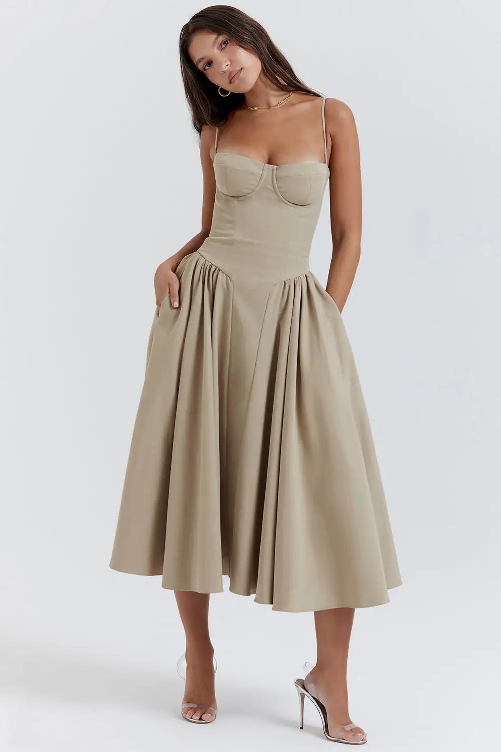 Celine Corset Midi Dress