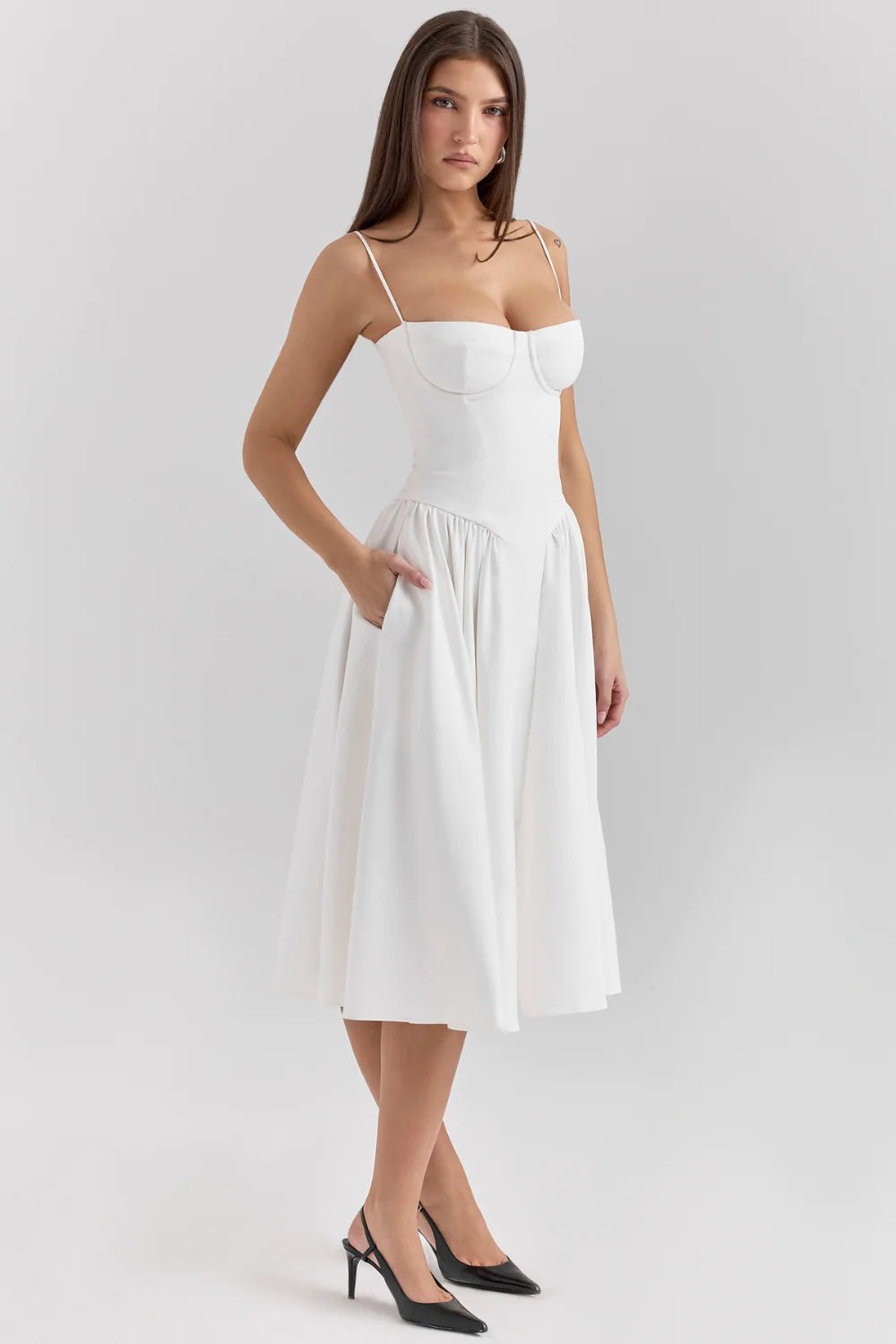 Celine Corset Midi Dress