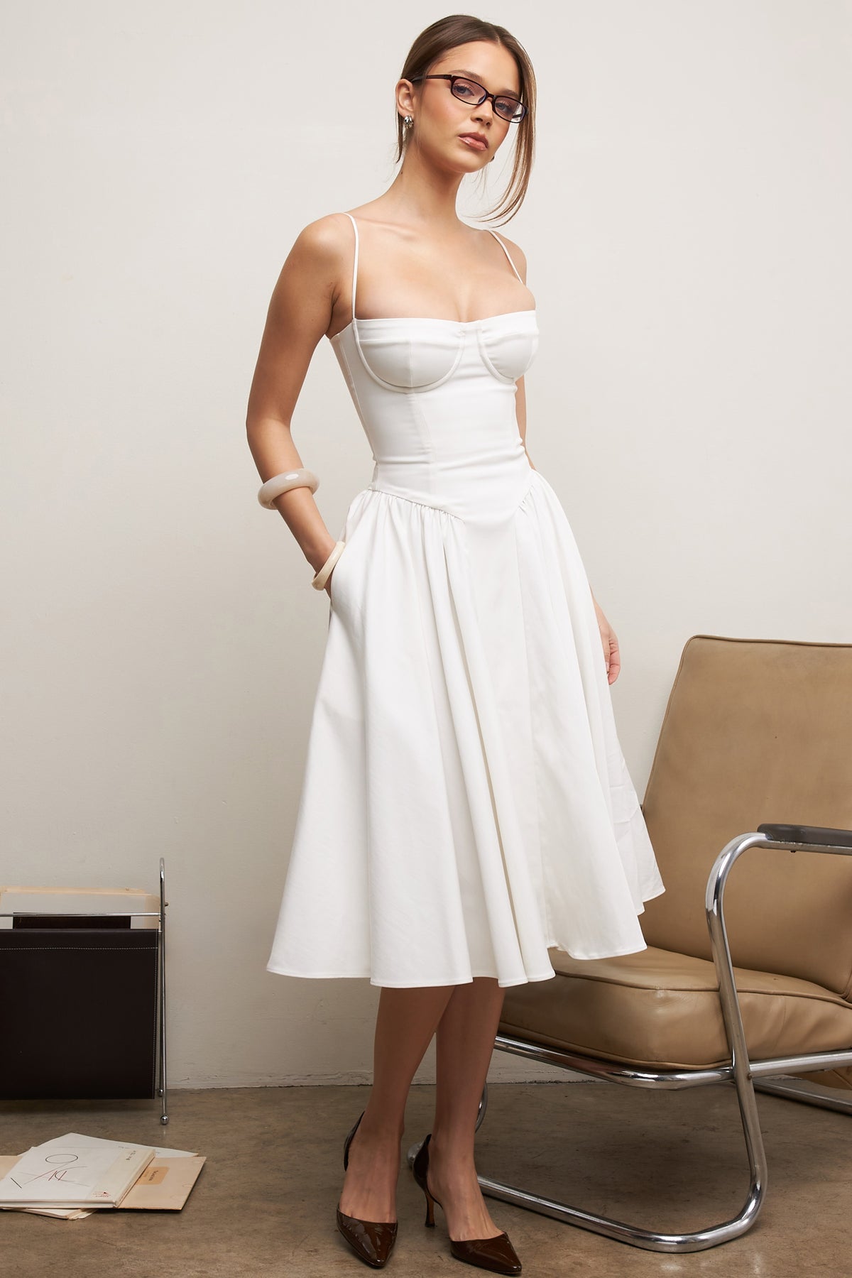 Celine Corset Midi Dress