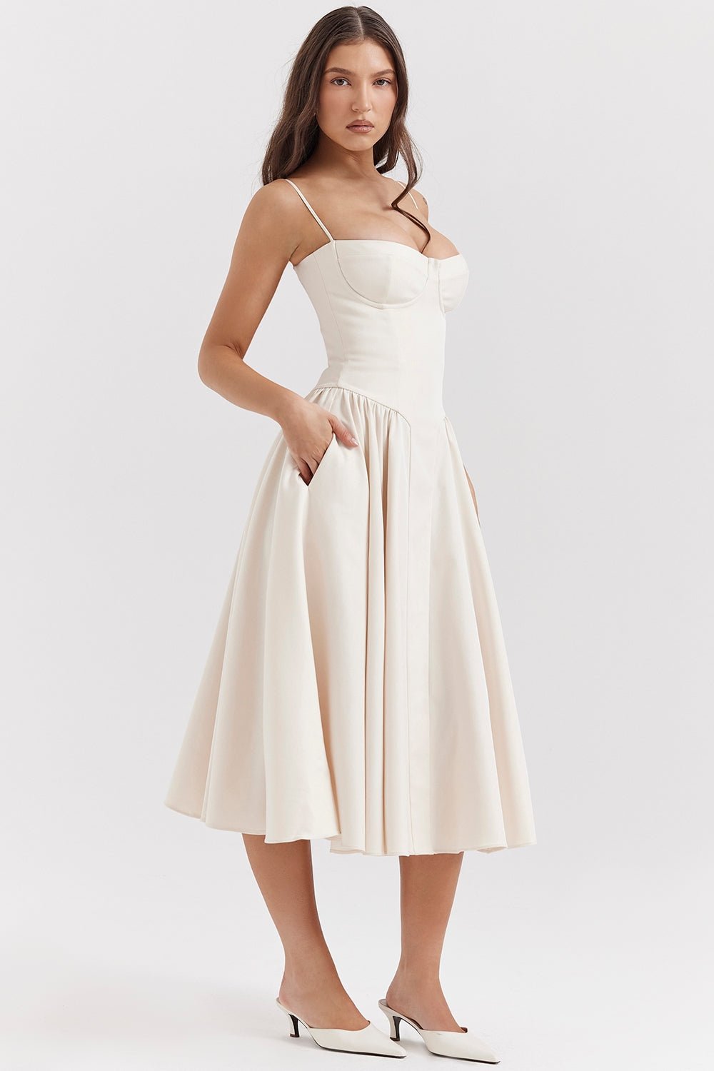 Celine Corset Midi Dress