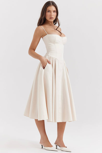 Celine Corset Midi Dress